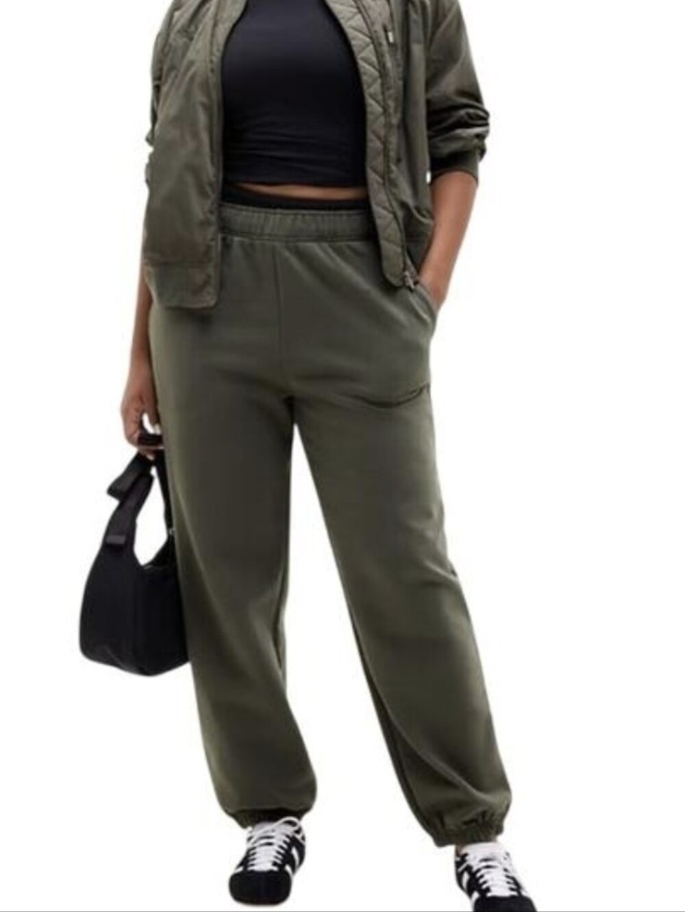 NEW Athleta Mountain Olive 2X Forever Fleece High Rise Jogger Comfy Plush